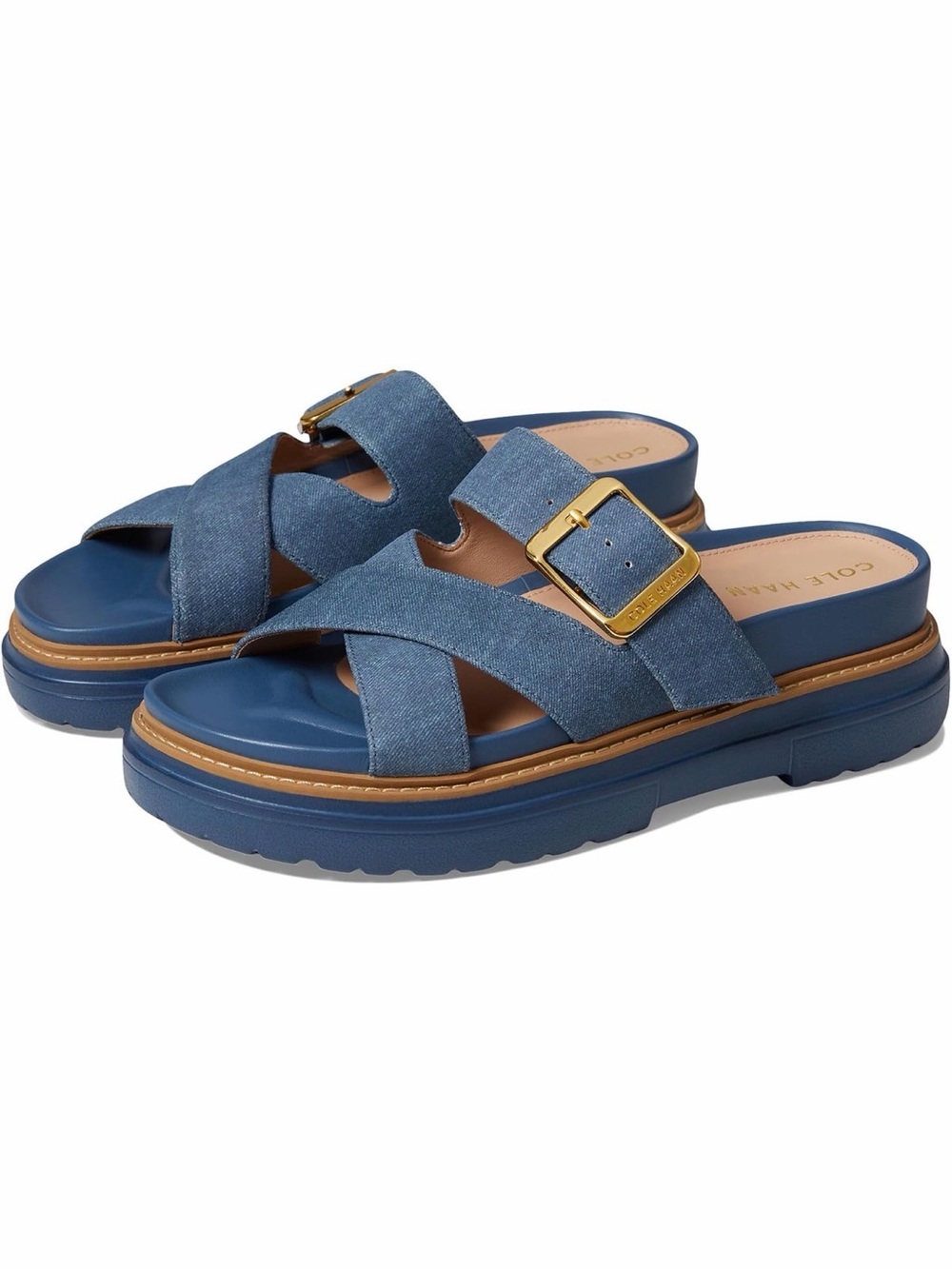 Cole Haan Fraya Suede Buckle Slide Sandals
